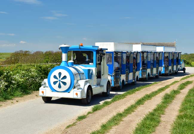 Un trajet en petit train jusqu’à Mudeford Sandspit